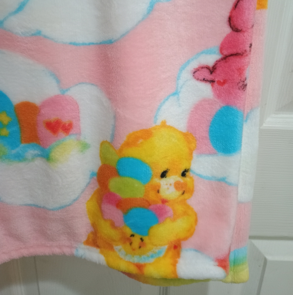 New Care Bears Vibrant Easter Throw Blanket Size 50x70 - Picture 2 of 5